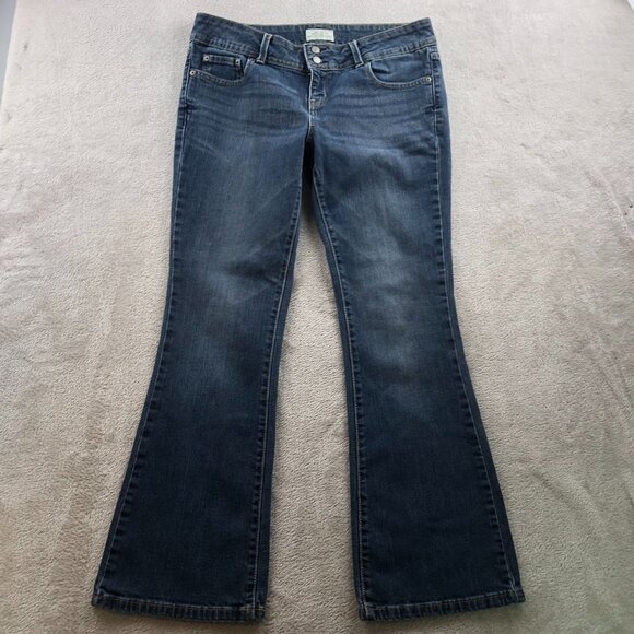 Aeropostale Womens Hailey Flare Jeans Size 9/10 Short Blue Dark Denim Y2K Casual - Picture 16 of 16